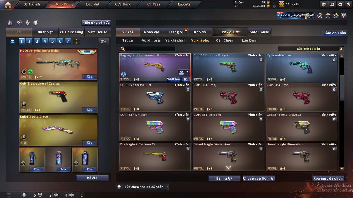 shop acc cf uy tin gia re